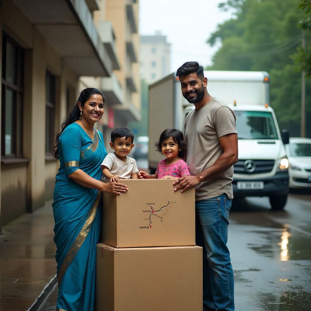 Family relocating from Kolkata with help from packers and movers in Bangalore