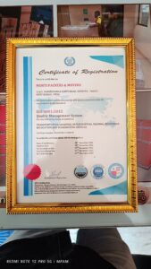 ISO 9001:2015 certificate of Murti Packers and Movers in Kolkata for quality logistics and relocation services.
