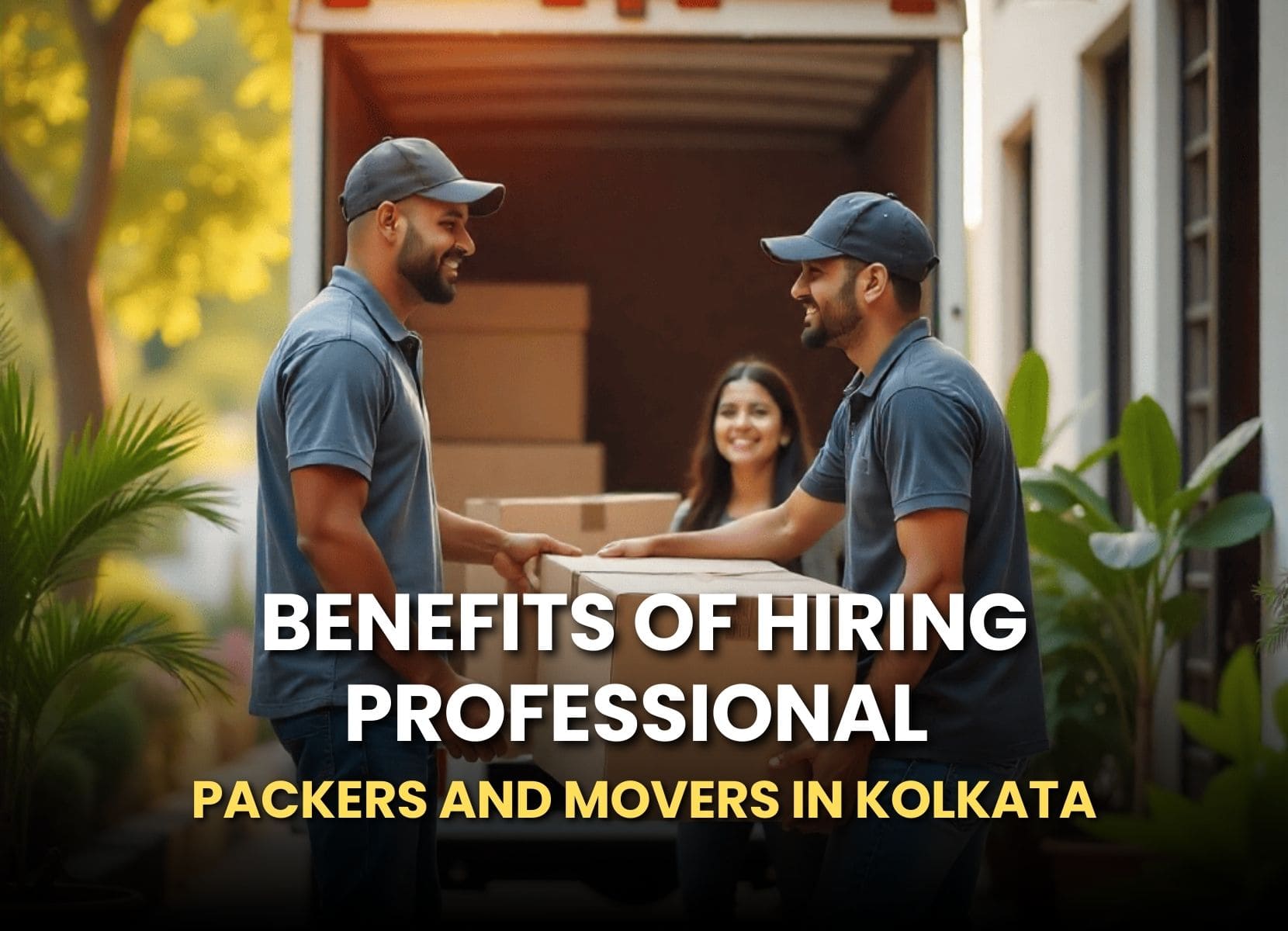"Professional packers and movers in Kolkata helping a happy family with safe and stress-free relocation services."