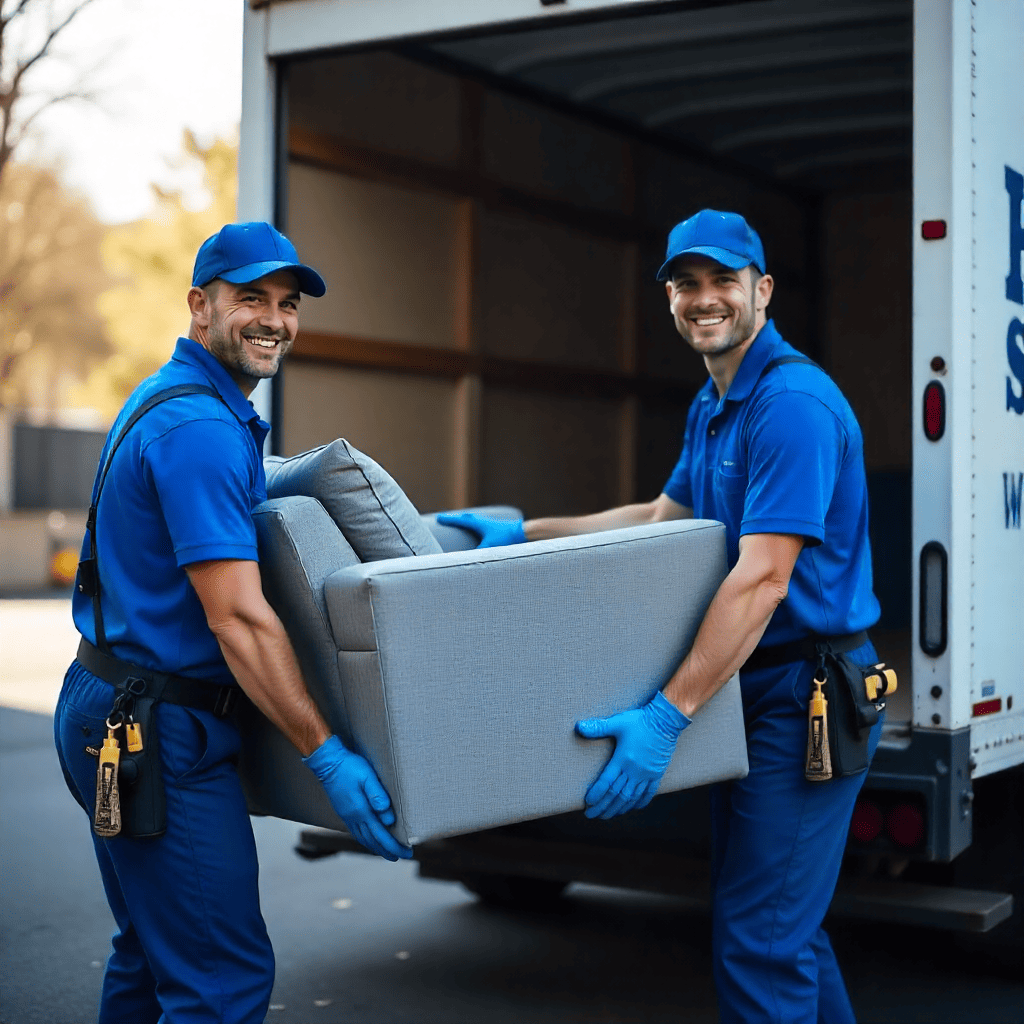 packers and movers in patna loading sofa in truck